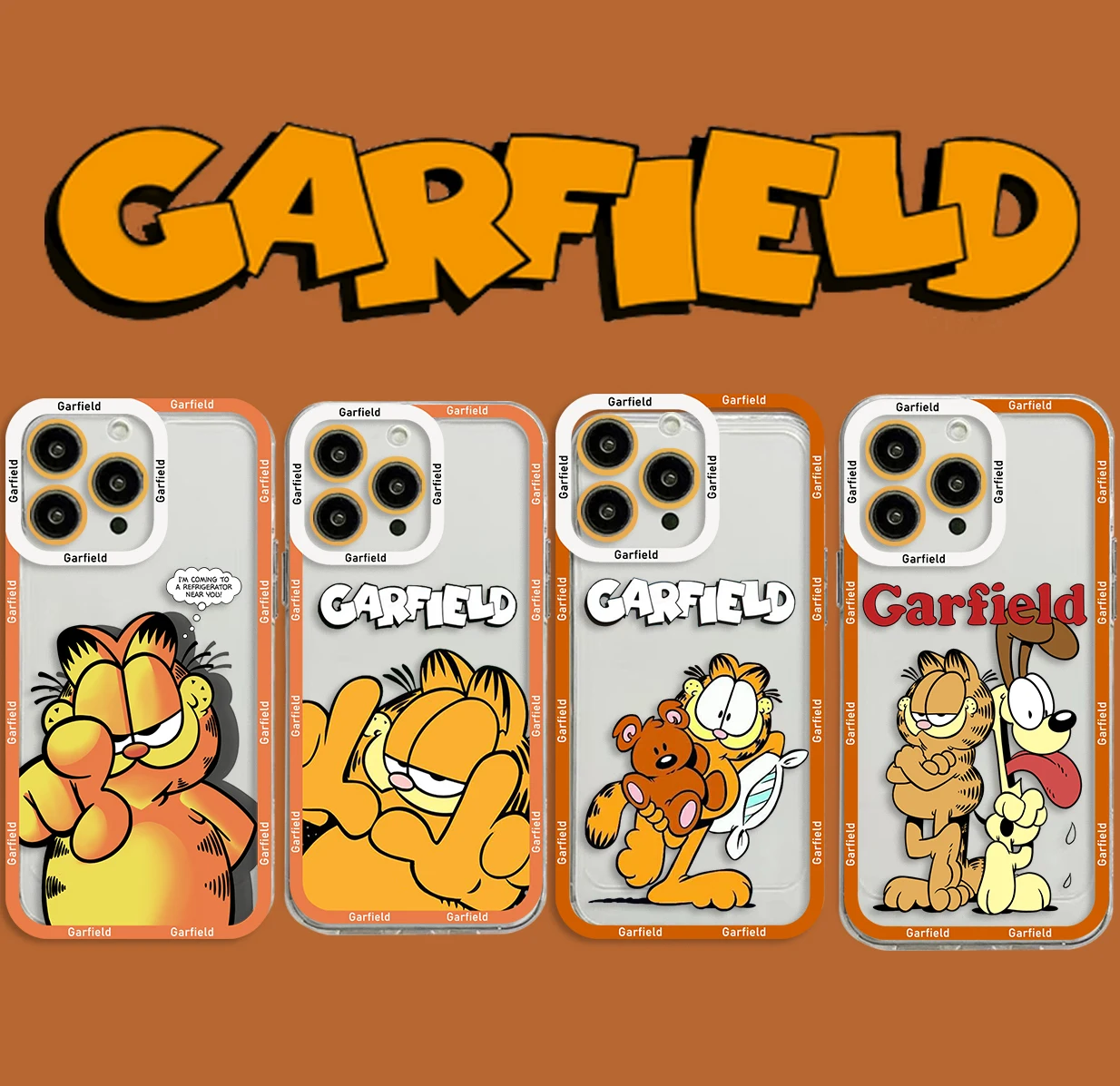 

G-Garfields Cartoon Phone Case For Xiaomi Redmi Note 12C 11 10 Pro Plus 10C 9A 9C 9T K30 K40 K50 K60 4G 5G Transparent Capa