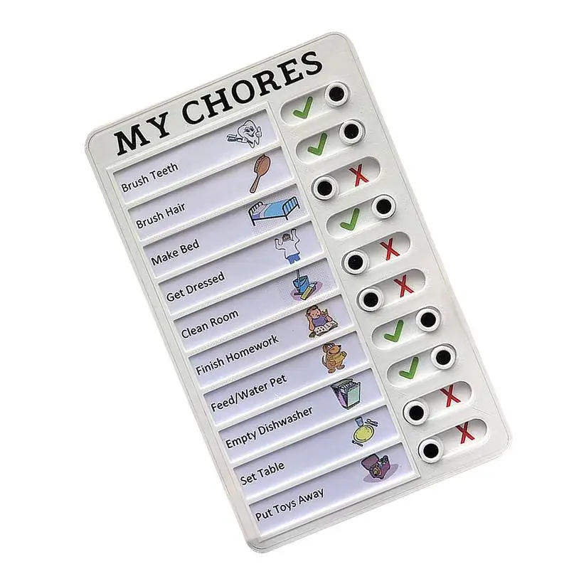

Portable Chore Chart Memo Boards Reusable RV Checklist Daily Affairs Checklist Board With Slider Detachable Form To Do List