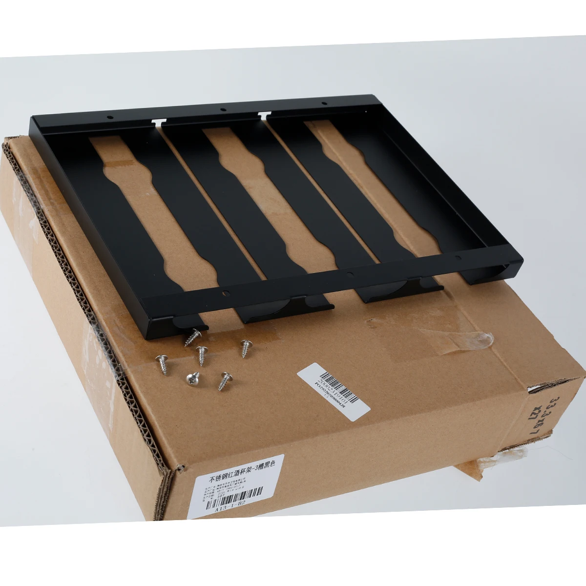 

Under Cabinet Red Wine Glass Rack Stainless Steel Wine Glass Holder Metal Glasses Storage Hanger Stemware Organizer Space Saving