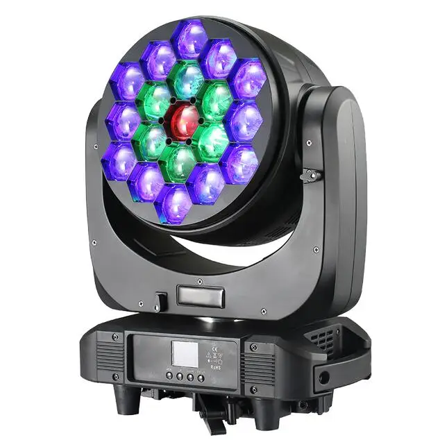Cabeza movil Beam Wash zoom 19x40W RGBW светодиодный Dj сценическое освещение с подвижной головкой