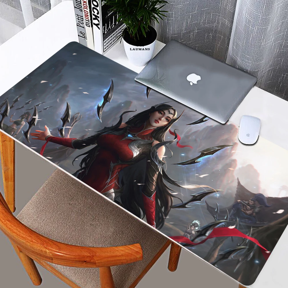 

League of Legends Irelia Mouse Pad Gamer Large Pc Notebook Keyboard Non-slip Desk Mat Gaming Room Accessories Anime Mousepad Rug