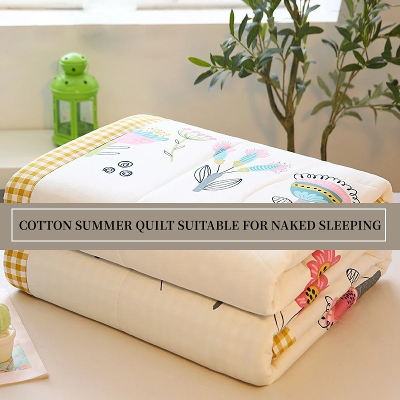 

New Arrival Summer Washed Silk Air Condition Thin Quilt Spring Cool Bedspreads Patchwork Red Pink Blanket Comforter Simple White