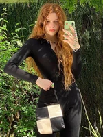 autumn winter women long ribbed jumpsuits casual turn down collar single breasted romper female bodycon overalls streetwear 2022