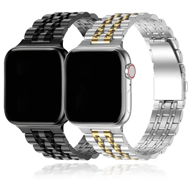 Фото Браслет из нержавеющей стали для Apple Watch Ultra, металлический ремешок для iWatch Serie10 9 4 5 SE 6 7 8, 49 мм 45 мм 41 мм 44 мм 40 мм 42 мм 46 мм №1
