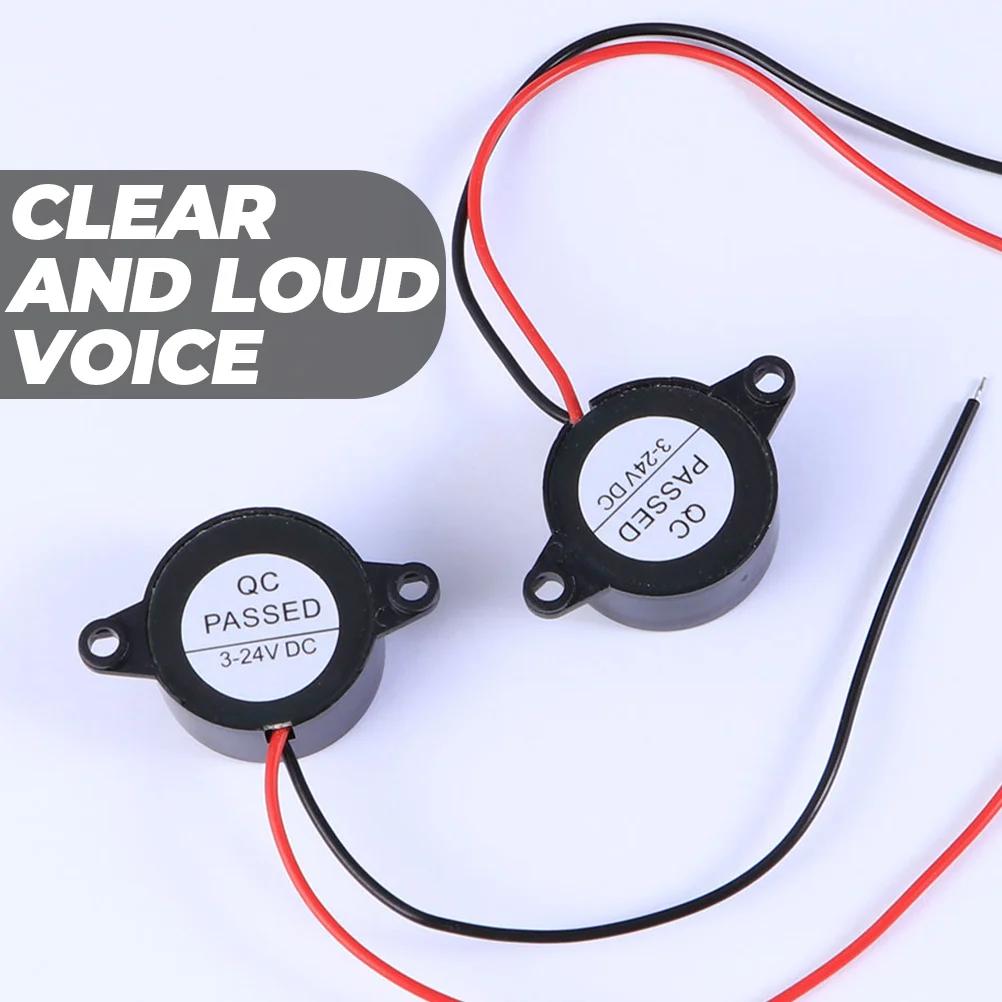 

5 Pcs Motorcycle Alarm Active Buzzer 2-Wire Leads Electric High Decibels Piezo Tone Replacement