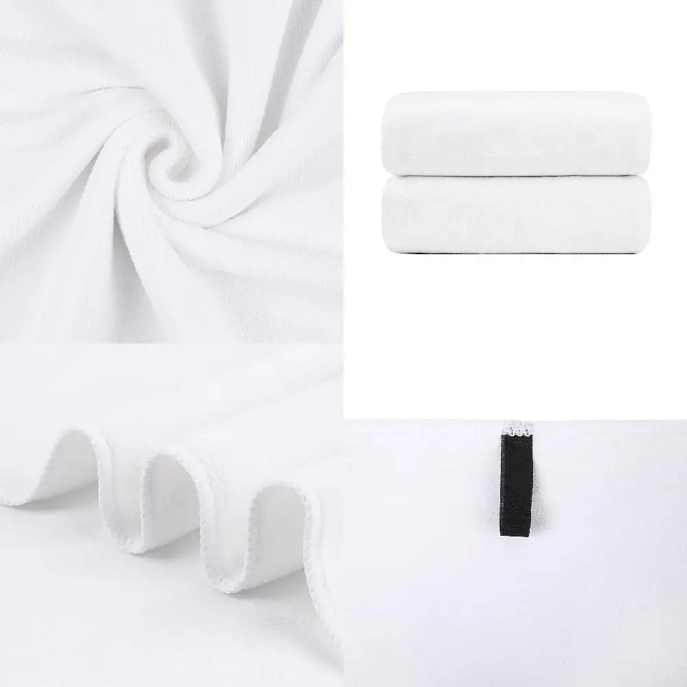 

. Набор белых полотенец из микрофибры (2 шт., 30x60 дюймов), очень впитывающих, быстро сохнет, максимальный комфорт и легкость для повседневного использования.