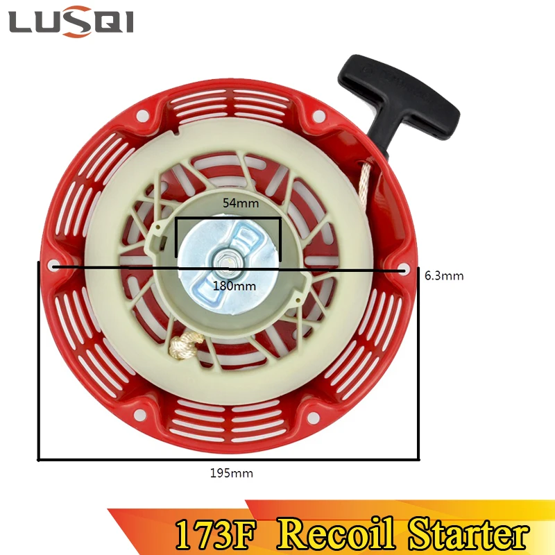 Lusqi 173f Recoil Starter para Honda Gx240 Gx270 8hp 9hp 177f Motor a Gasolina Gerador de Peças Reposição
