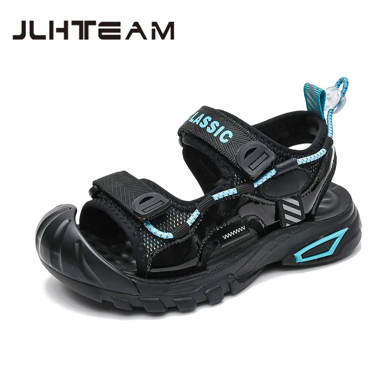 

Sandals Shoes For Boy Kids Child Summer 2022 Baby Boys Children's Jelly Genuine Leather Beach Slippers Water Closed Toe Sandals