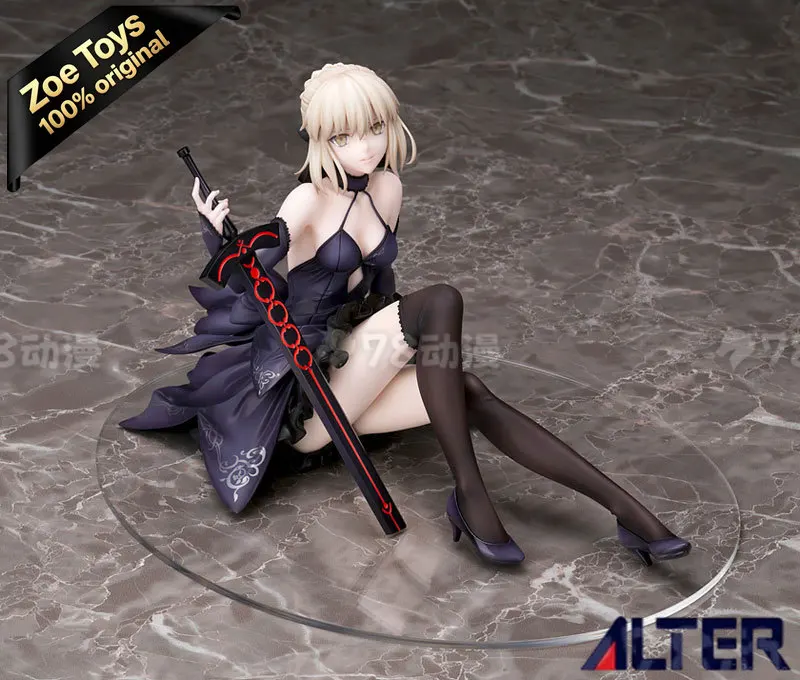 Фото В наличии 100% оригинальная фигурка ALTER FGO Black Saber Alter в вечернем платье, 1/7, из ПВХ, официальная лицензионная коллекционная фигурка, подарок. №5