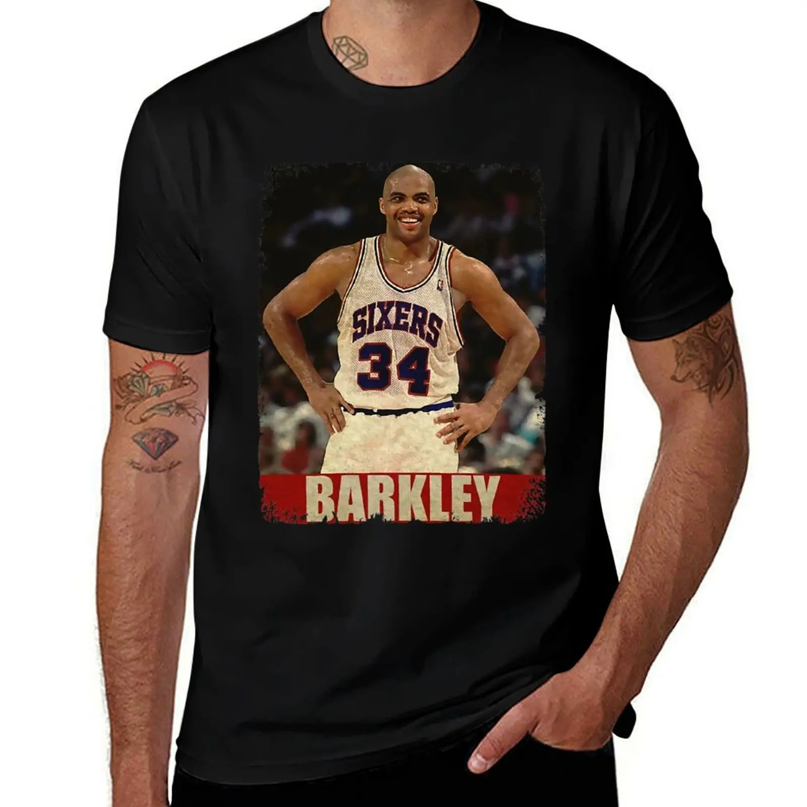 Фото Футболка Charles Barkley - RETRO STYLE 1, повседневный топ для активного отдыха больших размеров №1