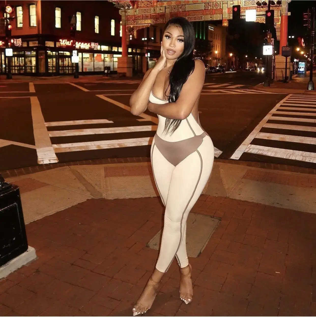 Lovelysale женская одежда комбинезон сексуальный CN (происхождение)