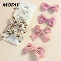 modie girl 8pcsset sweet oversized bow hair clip hairpin summer stain ponytail clip hair rope fashion hair accessorie 1150