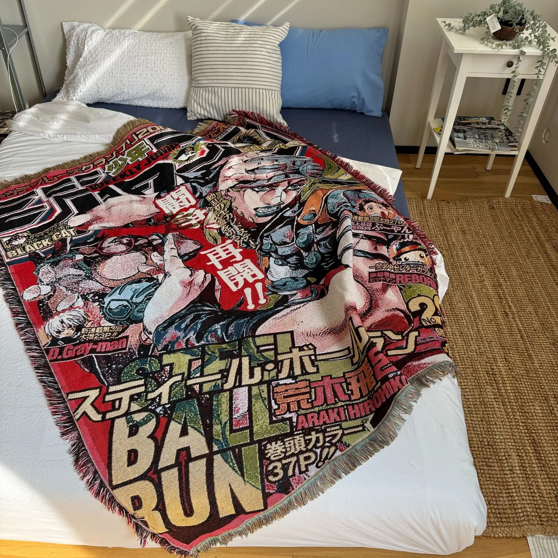 Аниме-гобелен «Jojo Bizarre Adventure» в ретро-стиле, персонализированный подарок, настенный ковер в стиле хиппи, идеально подходит для общежитий и домашнего декора (art.: 3920dc29d6518) - 3920dc29d6518