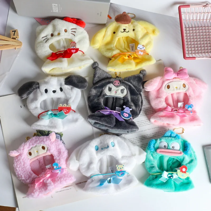 Sanrio Hangyodon Kuromi Моя Мелодия Hello Kitty милая плюшевая накидка кукла брелок кавайная