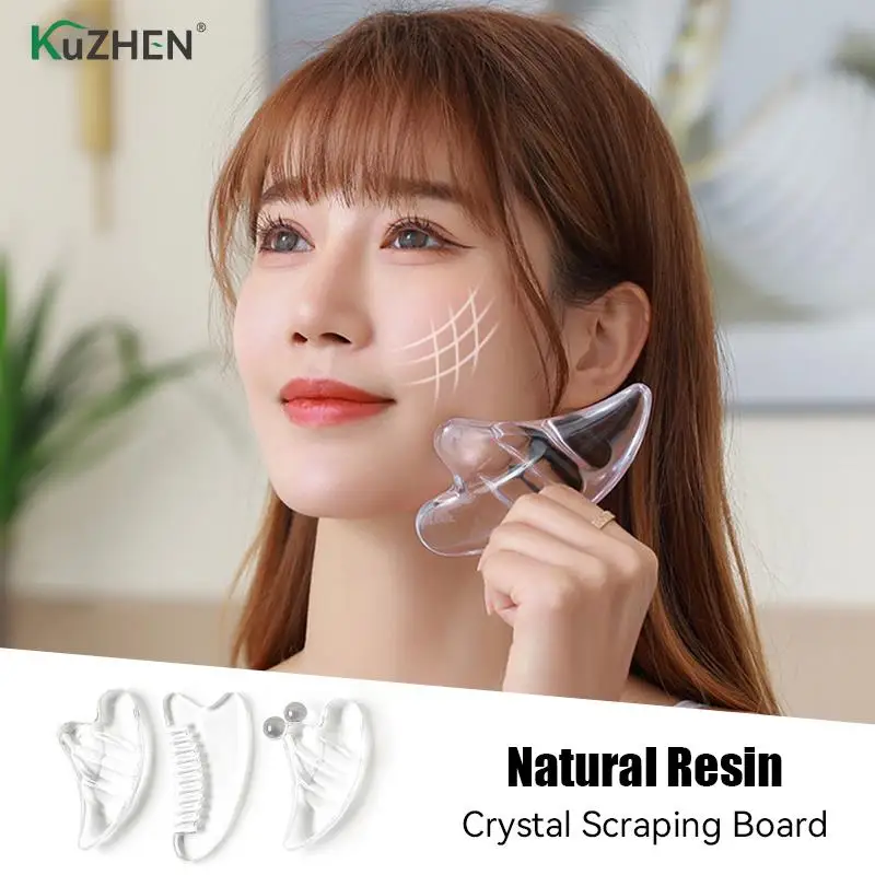 

Guasha Beautiful Massage Natural Resin Scraping Massage Scraper Eye Face Body Arm Leg Slimming Gua Sha Scraper Board For Beauty