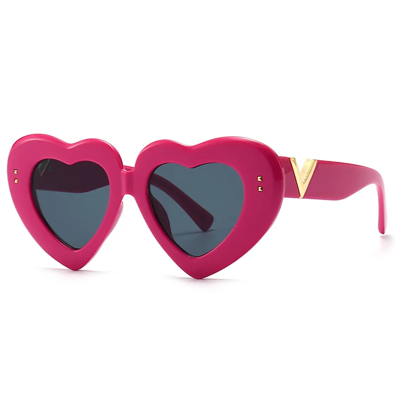 

2022 New Fashion Heart Frame Sunglasses Men and Women's Popular Trend Polarized Anti-ultraviolet UV400 Casual Party Sunglasses