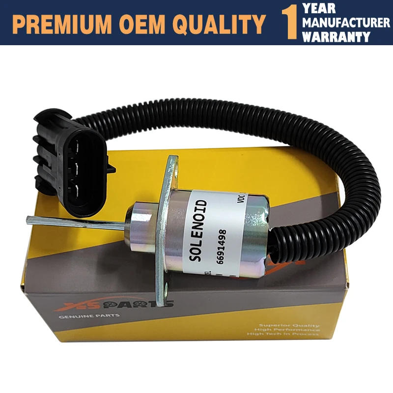 12В 6691498 Соленоид отключения подачи топлива для Bobcat 325 328 329 331 334 335 337 341 425 428 1503ES-12A5UC4S
