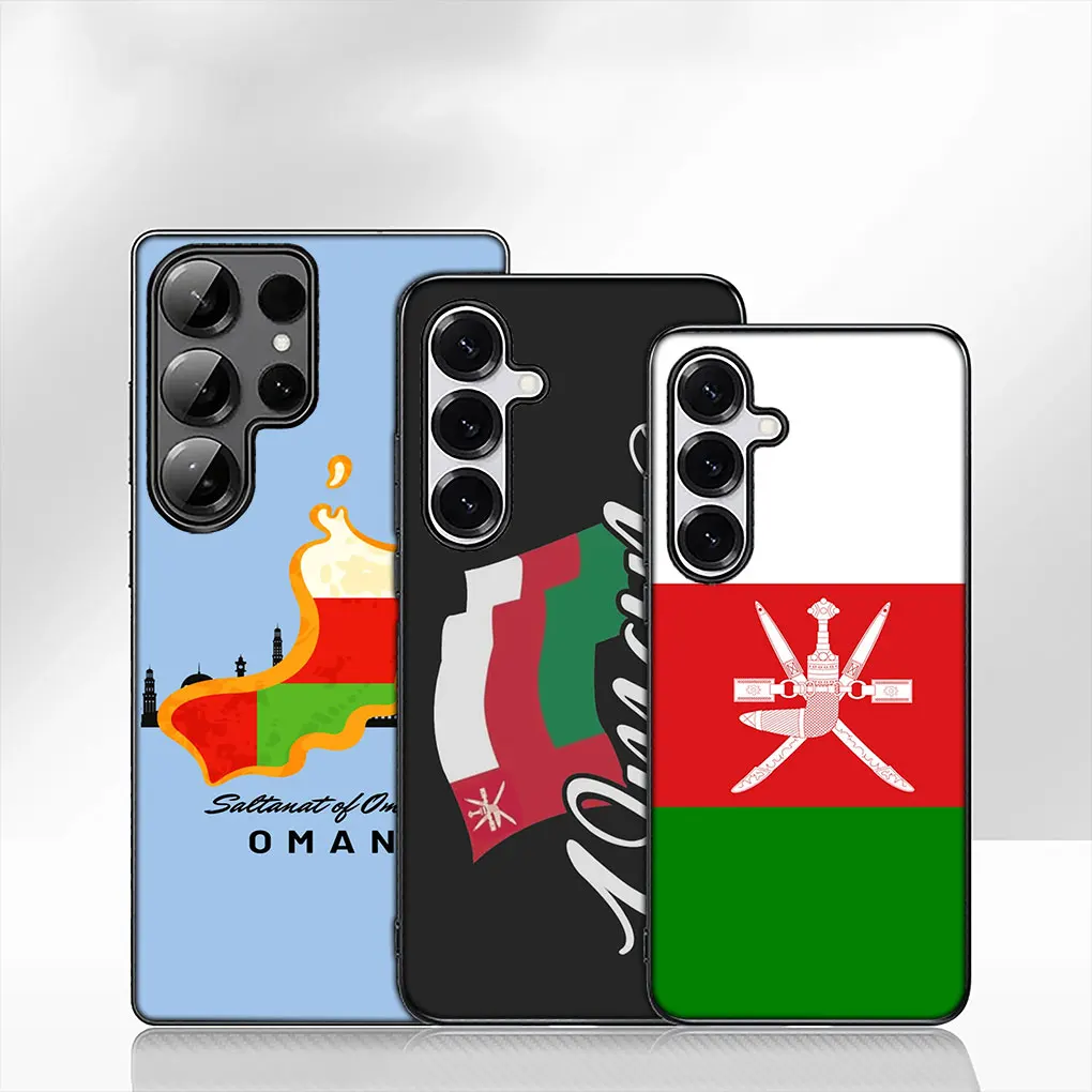Эмблема Омана Флаг Карта для Samsung Galaxy A55 A56 A25 A26 A36 A34 A54 S20 S21 S24 FE S25 A12 A14 A33 A53 Чехол