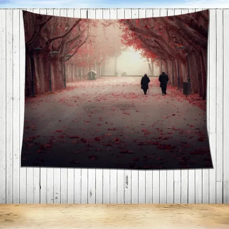 Осенний лес опавшие листья декоративный гобелен домашняя стена гостиная офис