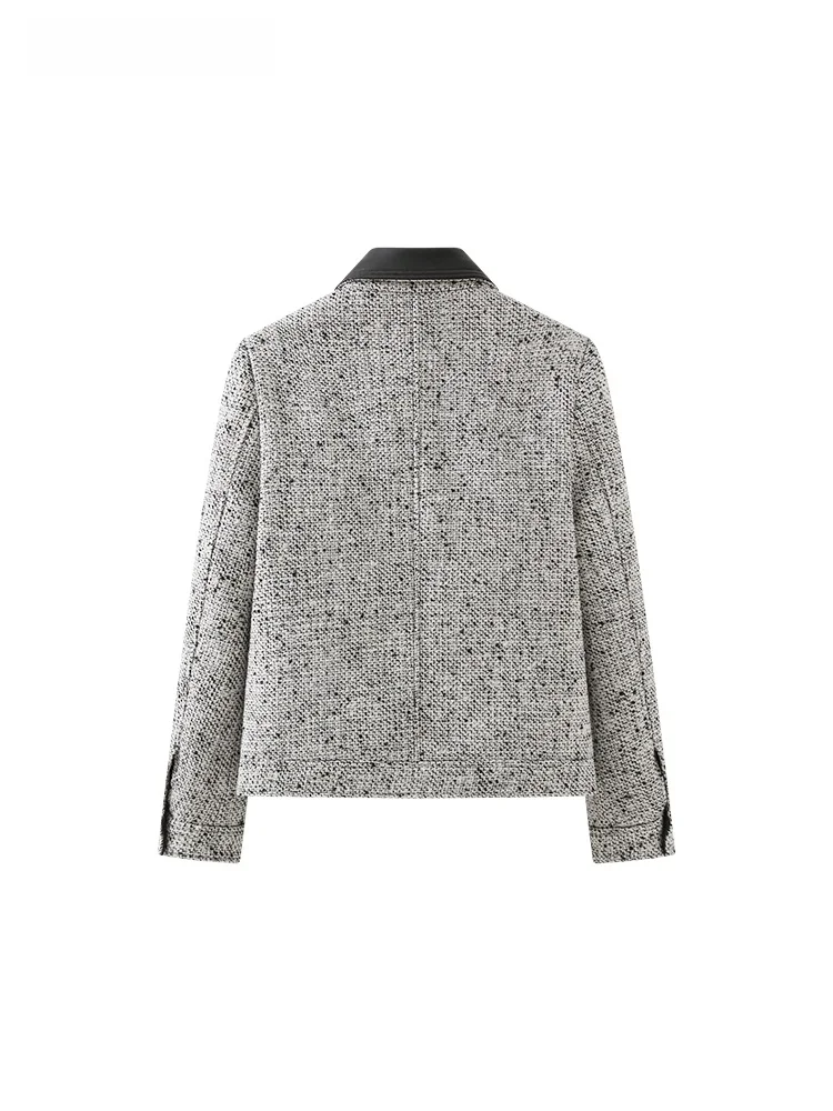 La Chebel французская верхняя одежда серого цвета контрастного женская модная