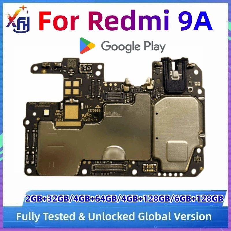 Original Unlocked Motherboard For Xiaomi Redmi 9A Global Version 32GB 64GB 128GB Mainboard With Full Chips Logic Board