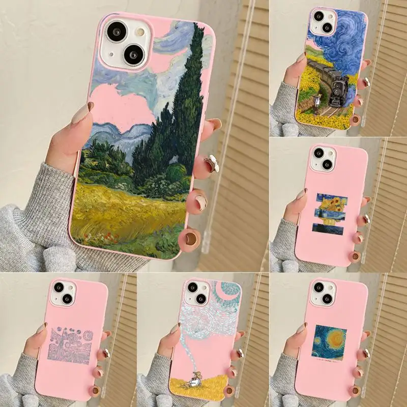 

Van Gogh Starry Sky Art Phone Case For Iphone 7 8 Plus X Xr Xs 11 12 13 Se2020 Mini Mobile Iphones 14 Pro Max Case
