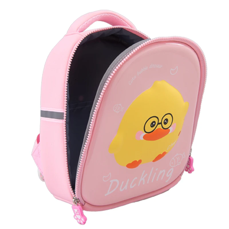 Children's School Bags for Boys and Girls Cartoon Cute Duckling Rabbit Printing School Backpack Kindergarten Kawaii Kids Bookbag