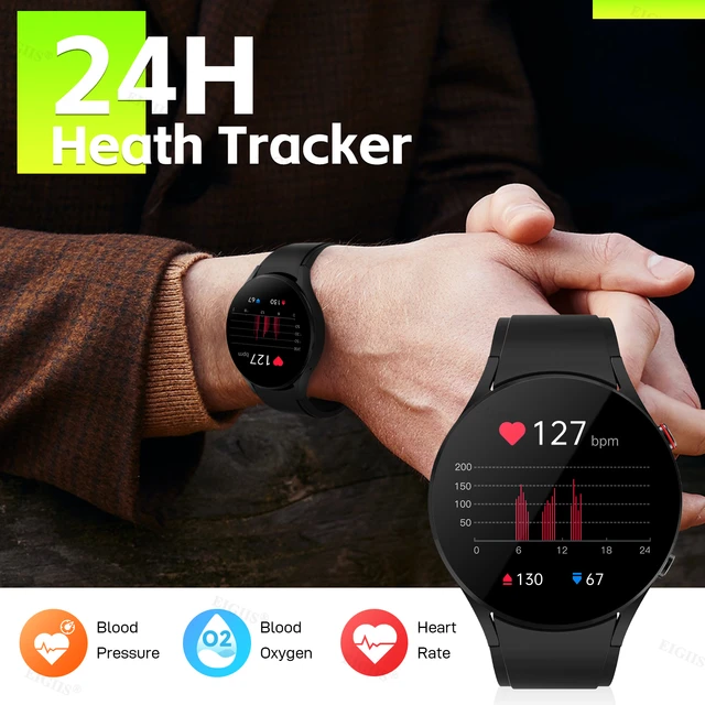 EIGIIS Smart Watch 1.32'' IPS Display Voice Calling 24H Health Monitor Custom Dial 70+ Sports Modes Men Smartwatch For Samsung 4