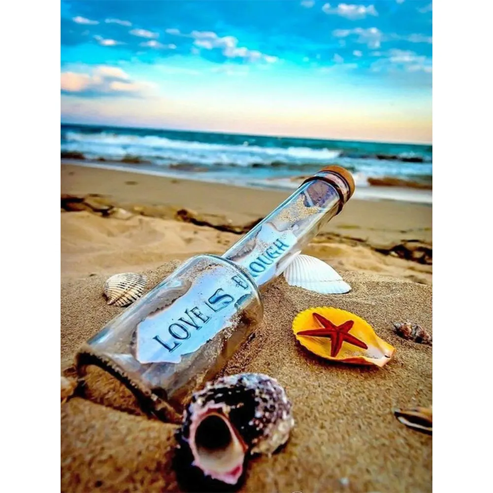 5D DIY Алмазный рисунок пляжная Дрифт бутылка наборы полностью круглая дрель