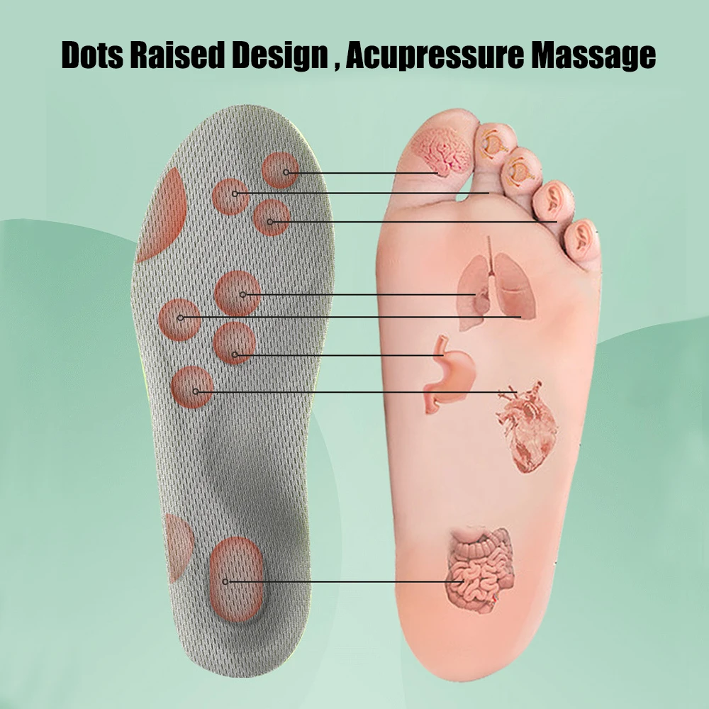 Sport Orthopedic Insoles for Shoes Children Flat Feet Arch Support Running Insoles for Kids High Elastic Shock Absorption Pads