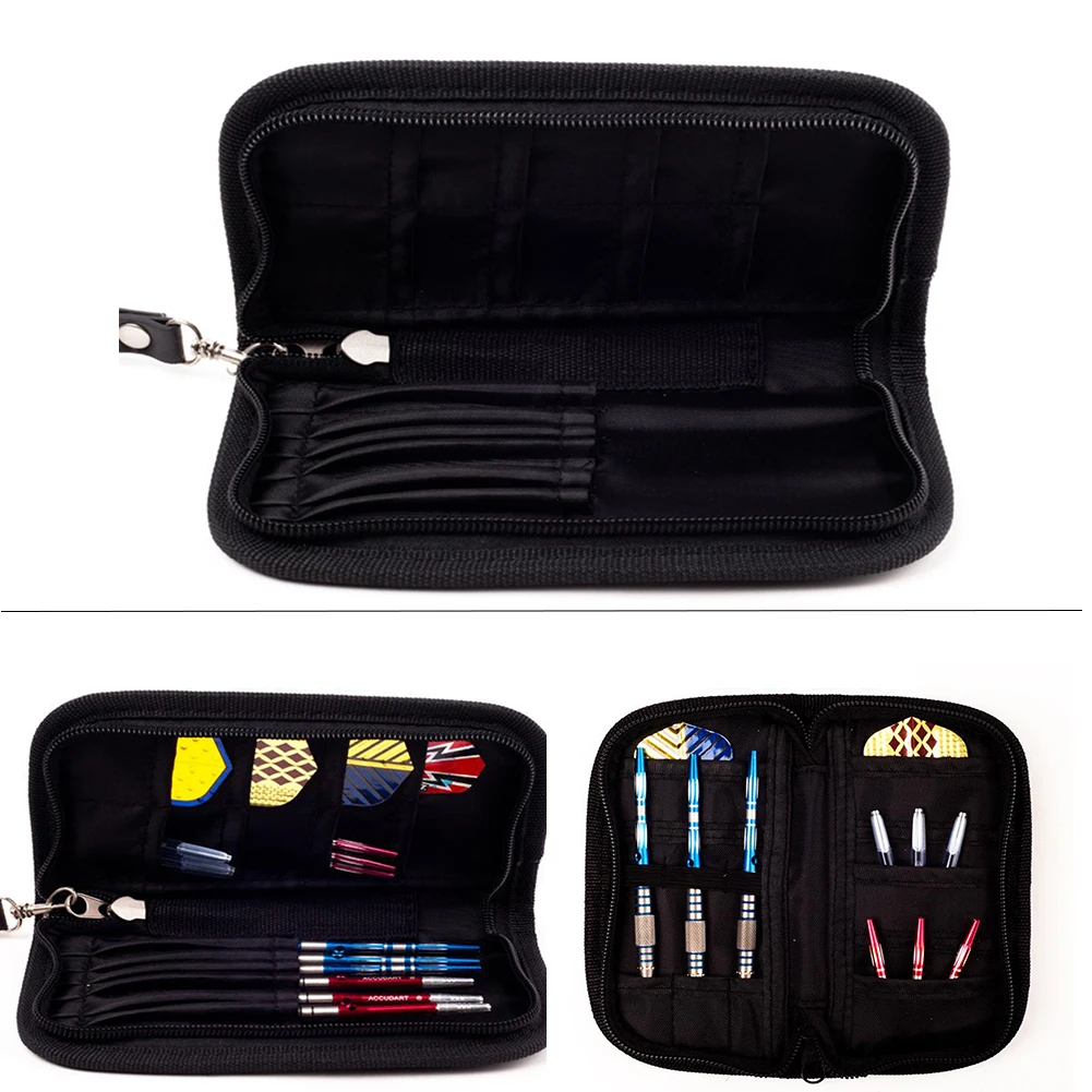 

1pc Dart-Bag Oxford Cloth Black 16*7.5*2cm StorageBag- Darts Accessories For Steel/Soft/Plastic Tip Darts Professional-Darts