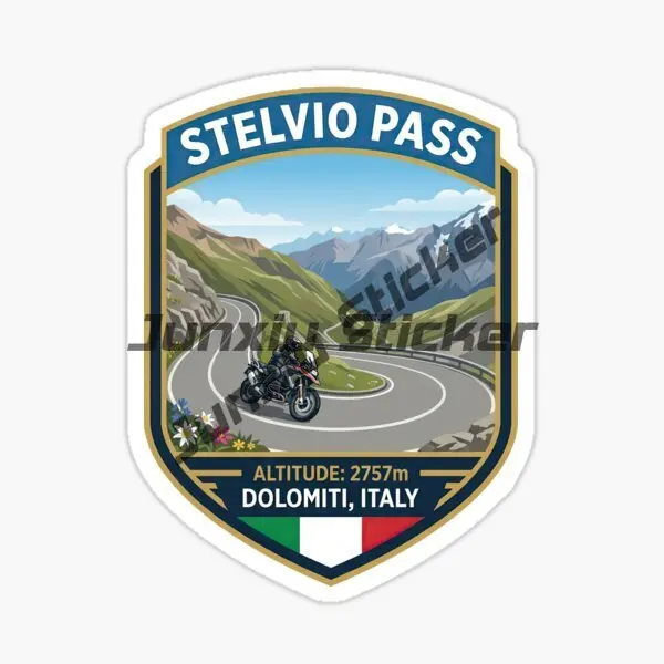Фото Наклейки STELVIO PASS ITALIA для украшения автомобилей, комнат, шкафов, столов, компьютеров, велосипедов, виниловые самоклеящиеся наклейки №4
