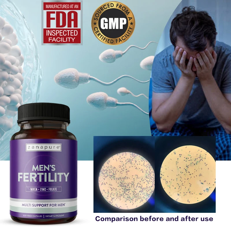 

Men's Capsules Boost Stamina and Strength Contains Aspartic Acid, Maca, Zinc and Leaf Promotes Sperm Motility Increases Count