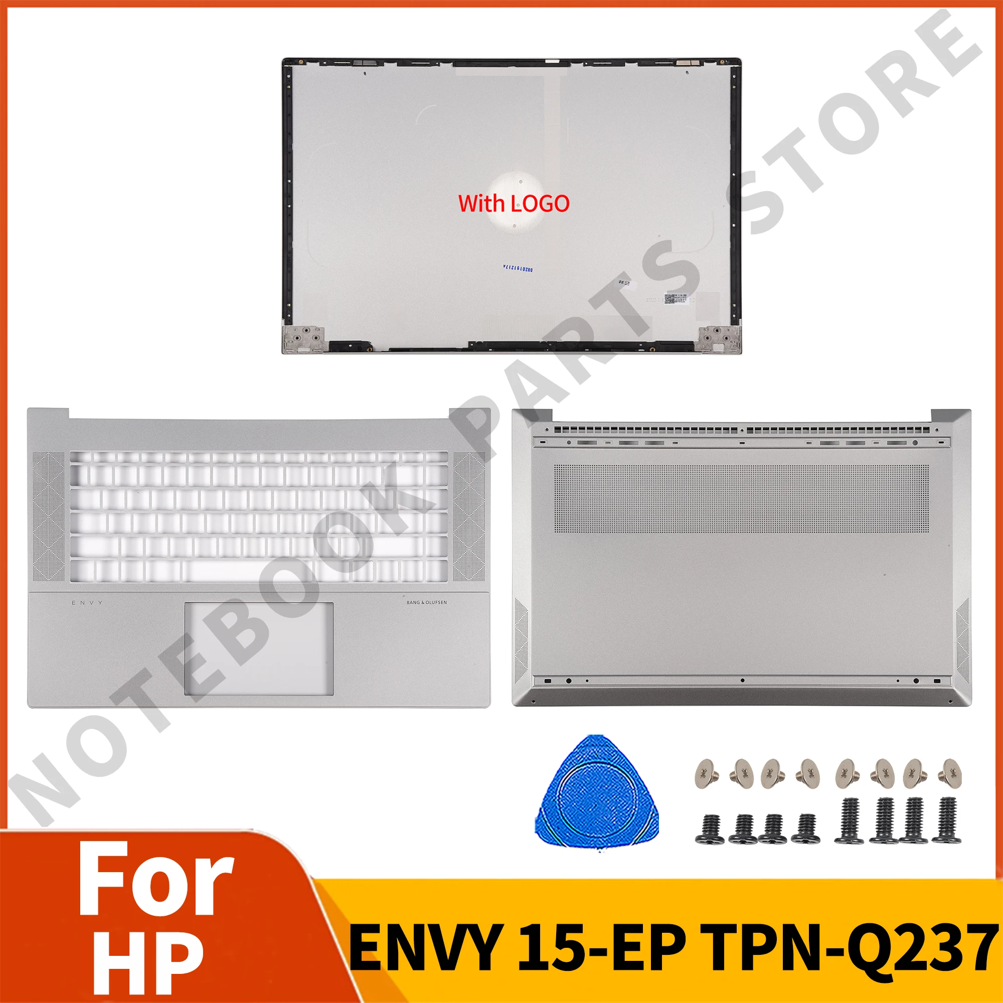 

Новые детали для ноутбука, задняя крышка ЖК-дисплея для HP ENVY 15-EP TPN-Q237, подставка для рук, задняя крышка ноутбука, запасная серебристая