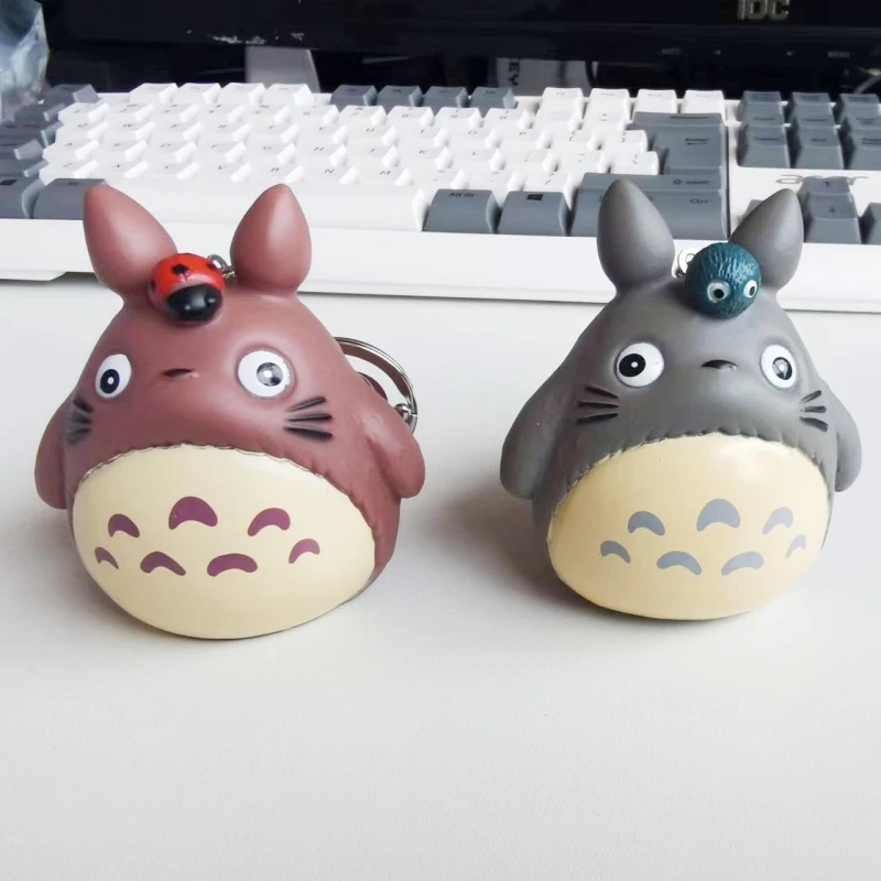 Милый аниме мультфильм Тоторо Chaem подвеска брелок искусственный мех Женская