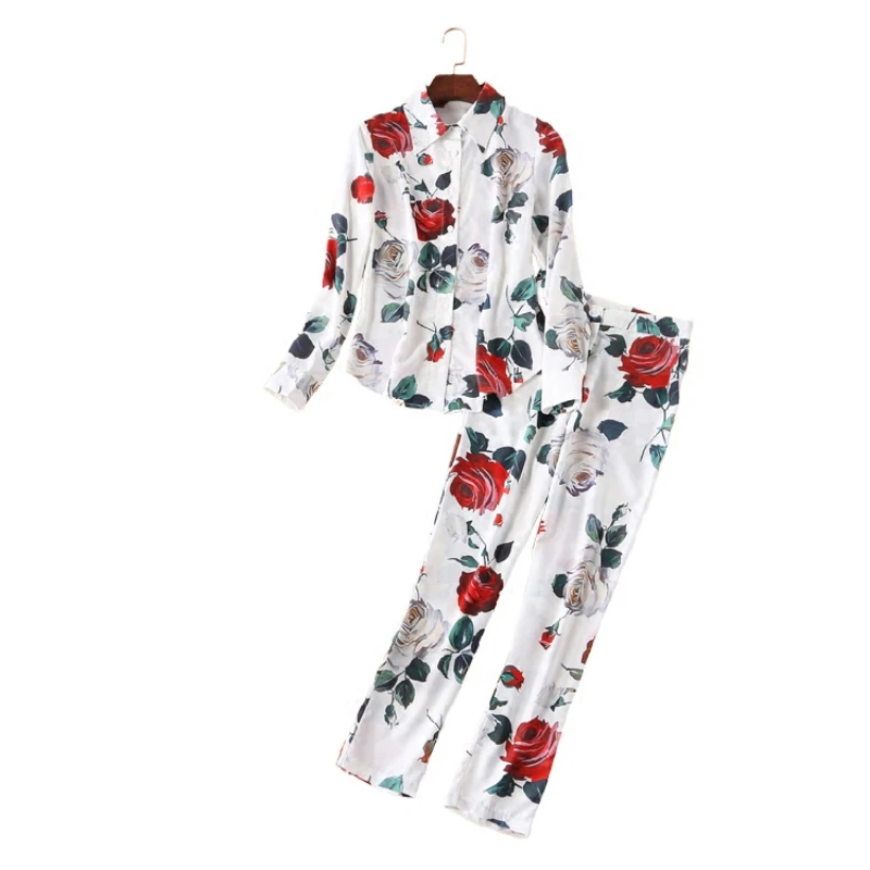 Ткань с принтом розы брендовая модная дизайнерская драпировка для одежды