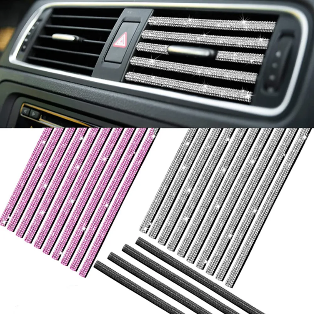 

10pcs Universal Car Vent Outlet Trim Car Accessories Air Conditioner Vent Outlet TrimCar Interior Decor Strip for Car Styling
