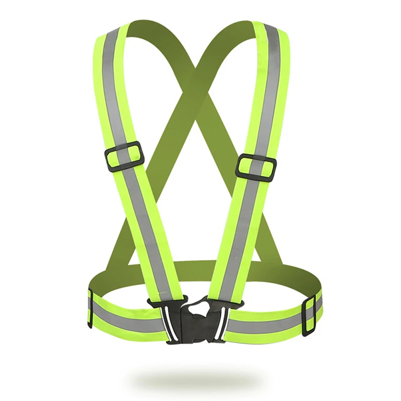 

Adjustable Unisex High Visibility Reflective Vest Safety Vests Elastic Strip Security Traffic Night Working Running Cycling Vest