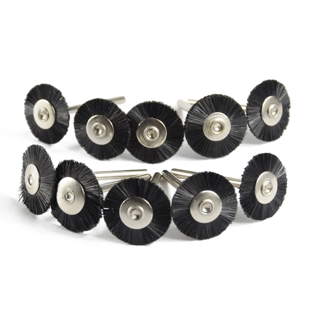 

5/10 Pcs Wire Wheel Brush Black Bristles Wheel Brushes Set Rotary Tool Polishing Brushes For Electrical Brush Accessories