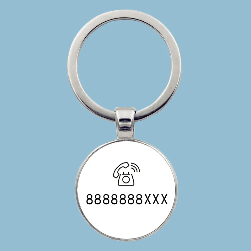 Personalized Name + Phone Number Anti-Lost Keychain Pendant Car Key Accessories Backpack Accessories Anti-Lost Tag