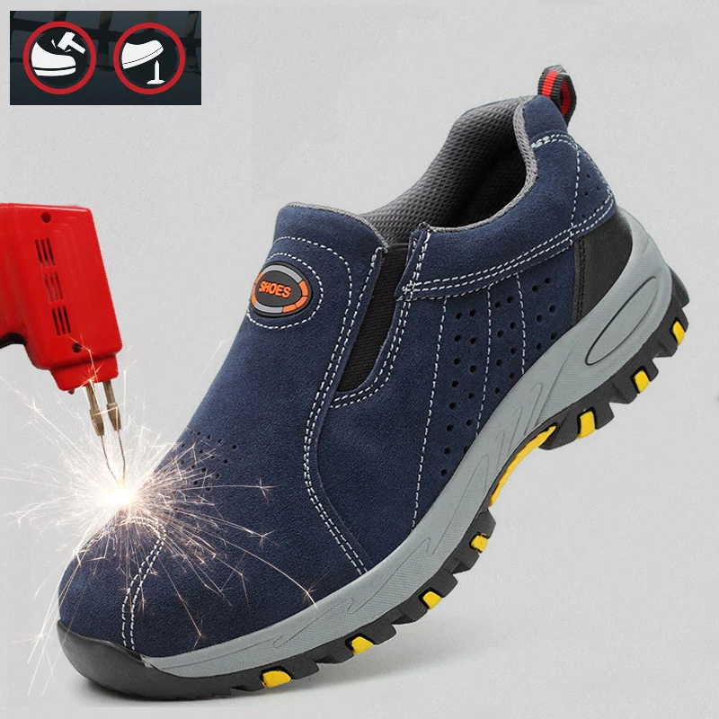 

zapatos de seguridad hombre Security & Protection Workplace Safety Suppies Mens Safety Shoe Steel Toe Cap Male's Working Shoes
