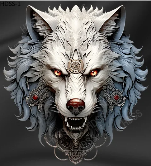 HDSS-персонализированные виниловые наклейки с тотемом волка автомобильные
