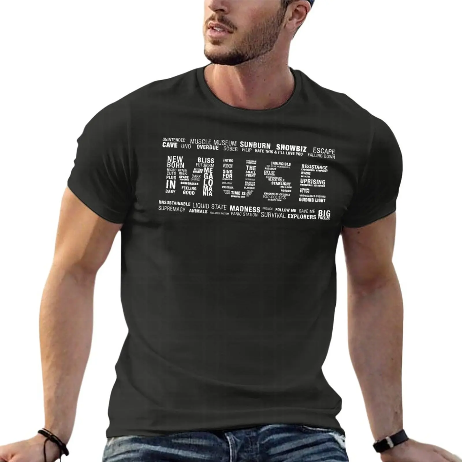 

Muse Rock Band Oversize T-Shirts Personalized Men Clothing 100% Cotton Streetwear Plus Size Tops Tee