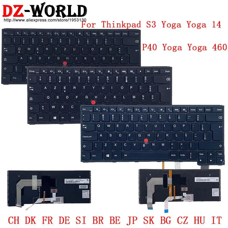 

Клавиатура с подсветкой для ноутбука Lenovo Thinkpad S3 Yoga 14 P40 Yoga 460