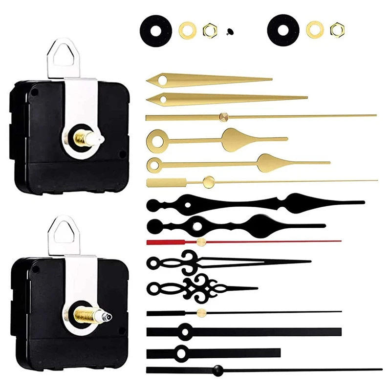 

Quartz Movement Kit Wall Clock Movement Parts Engine Replacement DIY Repair Parts With 5 Different Pairs Of Hands