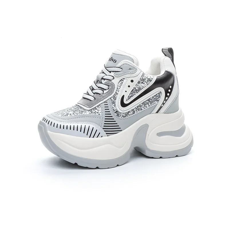 Женская кожаная обувь CLAIAMI увеличивающая рост повседневная роскошная на