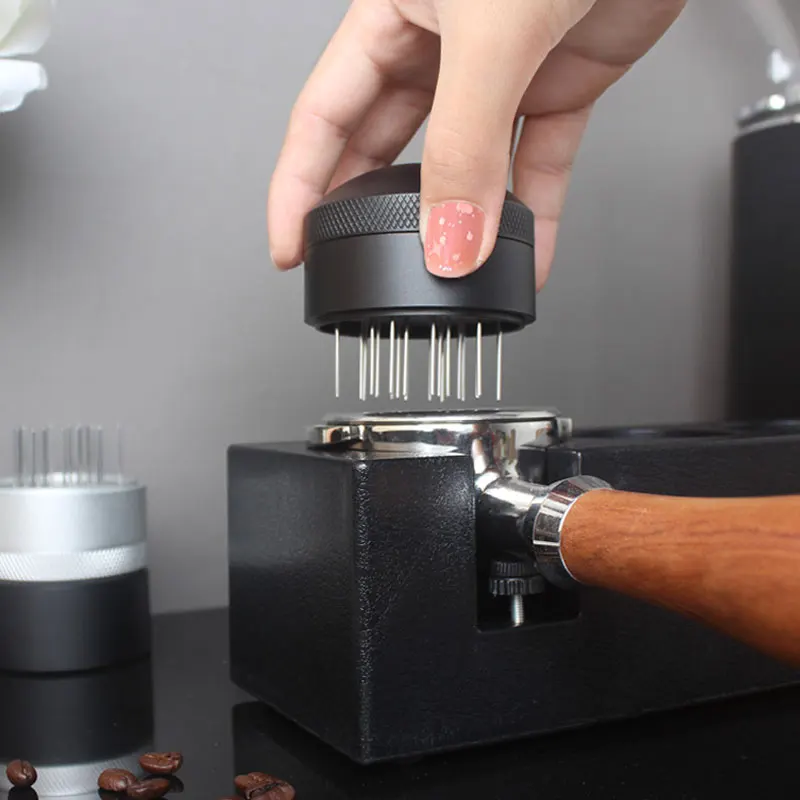 

51/54/58MM Coffee Tamper Stainless Steel Needles Espresso Powder Stirrer Distributor Leveler WDT Tools Cafe Stirring Channeling