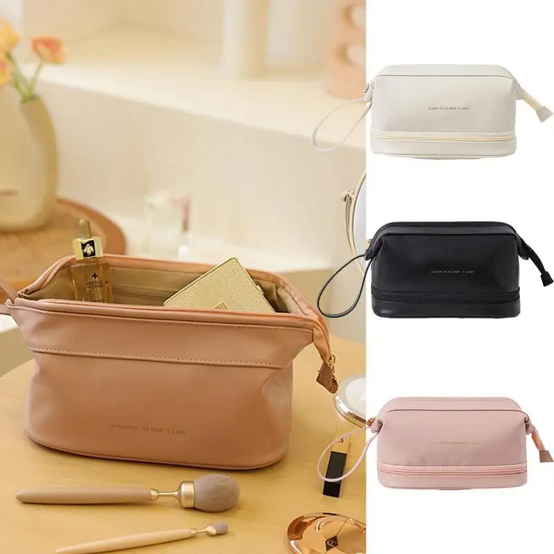 

Makeup Storage Bag Waterproof And Large Capacity Makeup Organizer With Double Layer Design Portable Travelling Bag For Makeup