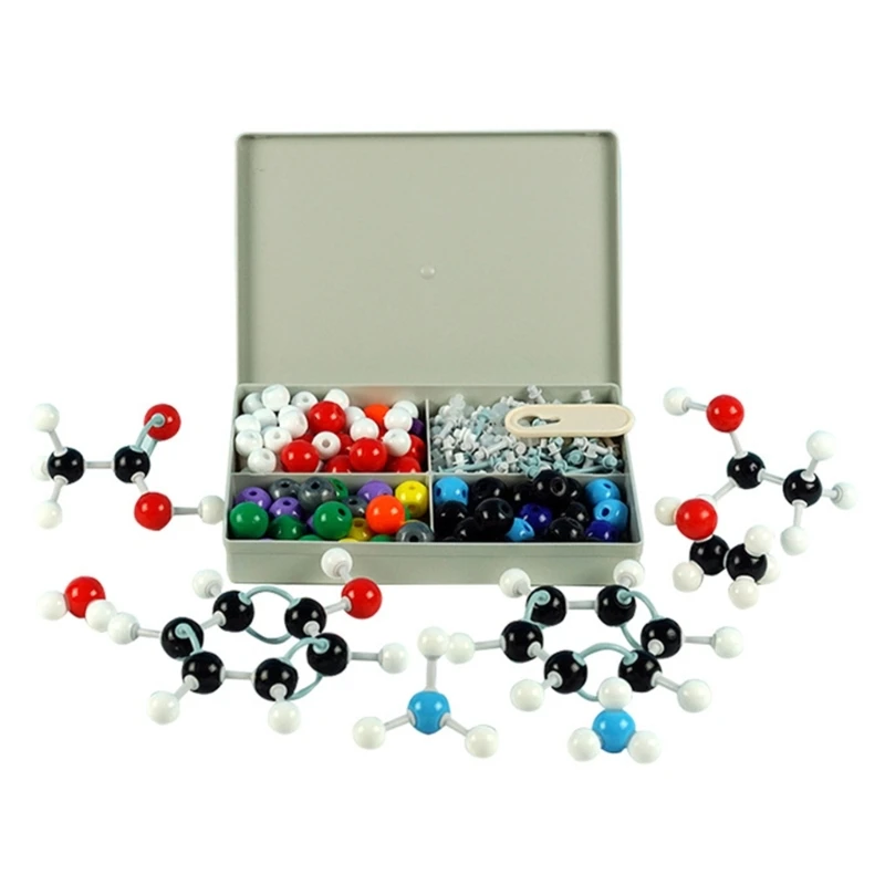 

240Pcs Molecular Model Kit Inorganic and Organic Chemistry Scientific Atoms Molecular Models Color-Coded Atoms for Kid
