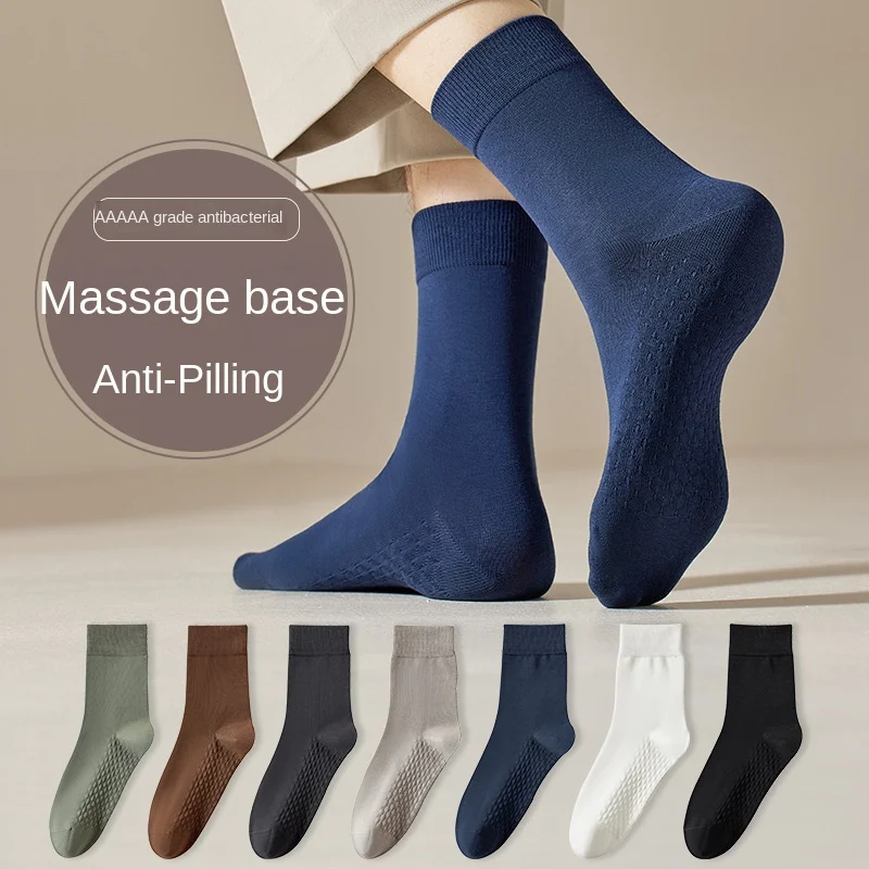 

Носки мужские осенне-зимние дышащие хлопковые деловые высококачественные профессиональные велосипедные носки уличные спортивные нескользящие носки для верховой езды